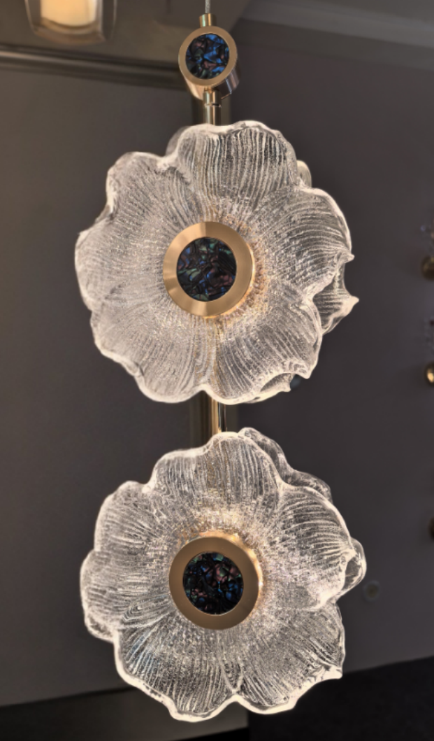 Aurora Petal Crystal Wall &amp; Hanging Chandelier chandelier image